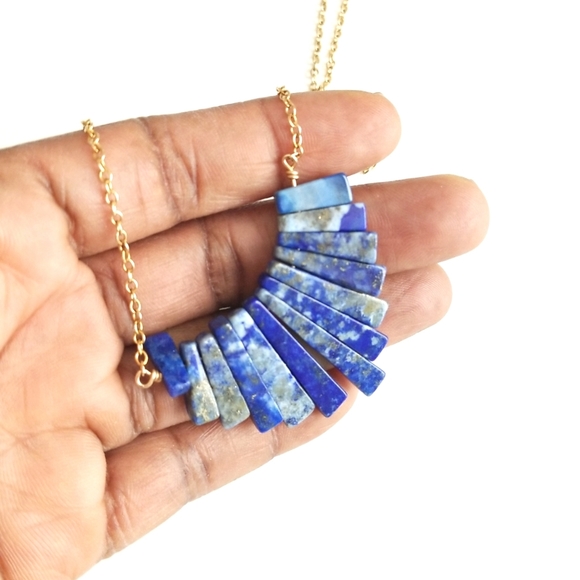 Heather Hawkins Lapis Tribal Necklace - Picture 3 of 6